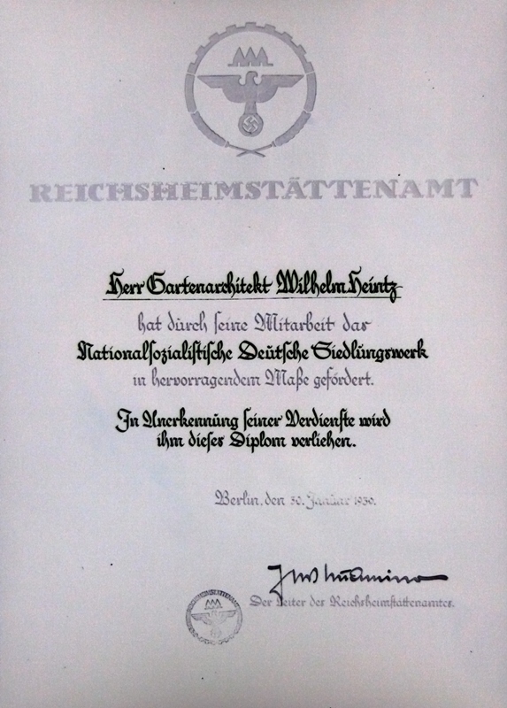 Diplom des RHA 1936