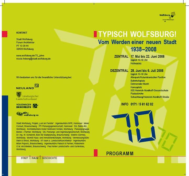 Flyer zur Ausstellung "Typisch Wolfsburg!"